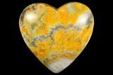 Polished Bumblebee Jasper Heart - Indonesia #121198-1
